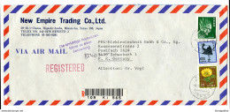 New Empire Trading Co., Tokyo Company Air Mail Letter Cover Posted Registered 1988 To Germany 200120 - Covers & Documents