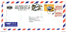 Kadoris International Corp. Taipei Company Air Mail Letter Cover Posted To Germany B200120 - Brieven En Documenten