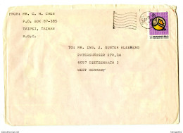 China Taiwan Letter Cover Posted 1981 To Germany - New Year Greetings Card Inside B200120 - Covers & Documents