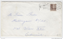 Denmark Letter Cover Travelled 1974 To Wien Slogan Postmark Statstelegram Bb160217 - Lettres & Documents