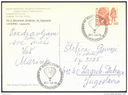 Esperanto Switzerland 1979 64th Congress Special Postmark On Postcard Luzern Travelled Bb150918 - Esperanto