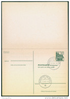 Germany Berlin Postal Stationery Postcard Answer Postkarte Mit Antwortkarte Postmarked Bb - Postkaarten - Ongebruikt