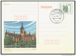 Germany DDR Postal Stationery Postcard Postkarte Schwerin Postmarked Bb - Otros & Sin Clasificación