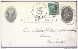 United States Old Postal Stationery 1c Postal Card Tavelled 1909 Bb - 1901-20