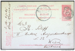 Belgium Old Postal Stationery Postcard Carte Postale Postkaart Travelled 190? Bb - Andere & Zonder Classificatie