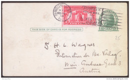 United States Old Postal Stationery 1c Postal Card Tavelled 1927 Bb - 1921-40