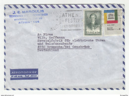 Greece Air Mail Letter Cover Travelled 1966 To Germany B190922 - Sonstige & Ohne Zuordnung