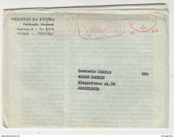 Fatima Meter Stamp On Letter Travelled 1976 To Yugoslavia B190720 - Cartas & Documentos