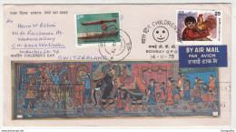 India Children's Day 1978 FDC Travelled Air Mail To Switzerland B180725 - Lettres & Documents