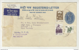 India Postal Stationery Registered Letter Cover Posted 1981 To Germany B210120 - Ohne Zuordnung