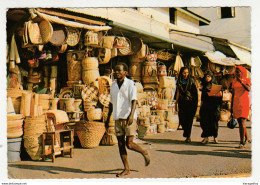 Basket Shops, Digo Road, Mombasa Old Postcard Posed 197? To Germany B200225 - Kenya