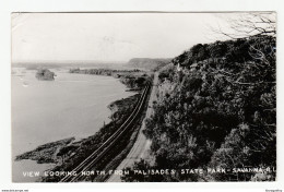 View Looking North From Palisades State Park - Savanna Ill - Old Postcard Posted 1957 To Germany B200225 - Sonstige & Ohne Zuordnung