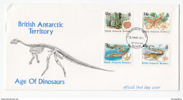 British Antarctic Territory 1991 Age Of Dinosaurus FDC B200225 - FDC
