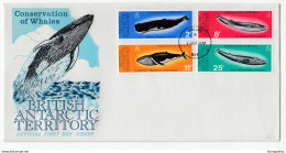 British Antarctic Territory 1977 Conservation Of Whales FDC B200225 - FDC