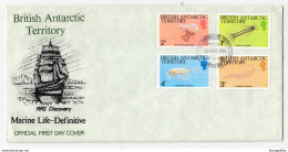 British Antarctic Territory 1984 Marine Life Definitive FDCs B200225 - FDC