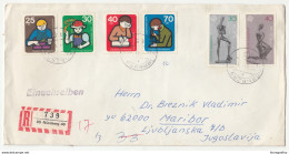 Germany 1974 Europa CEPT Stamps On Letter Cover Travelled Registered Nürnberg To Maribor + Youth Set B190501 - 1974