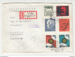 Germany 1967 Europa-CEPT Stamps On Letter Cover Travelled Registered 1962 Heidenhelm To Yugoslavia B190501 - 1967
