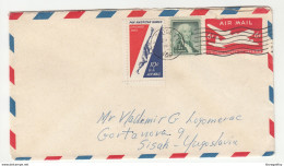 USA Postal Stationery Air Mail Letter Cover Travelled 1959 To Yugoslavia - Uprated B190501 - 1941-60