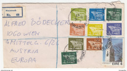 Ireland Multifranked Registered Letter Cover Travelled 1977 Mountrath To Austria B170925 - Brieven En Documenten