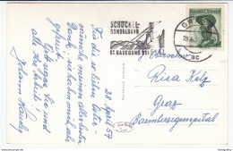 Schöckel Gondelbahn Slogan Postmark On Graz Panorama Old Postcard Travelled 1954 B170915 - Tramways