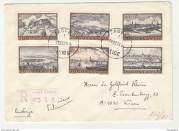 Yugoslavia Multifranked Letter Cover Travelled Registered 1973 Zagreb To Wien B190720 - Covers & Documents