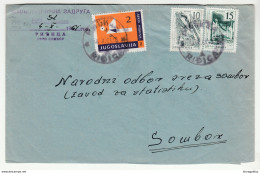 Yugoslavia Children Week Postal Tax Stamp On Letter Cover Travelled 1961 Riđica To Sombor B190720 - Bienfaisance