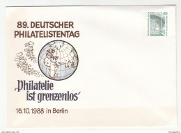 Germany 89. Deutscher Philateilstentag Berlin 1988 Illustrated Postal Stationery Letter Cover Unused B200510 - Privé Briefomslagen - Ongebruikt