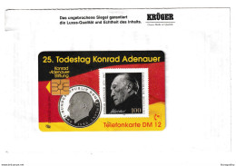 Germany Konrad Adenauer Phonecard B210915 - Briefmarken & Münzen