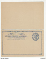 US 1893 Postal Stationery Postcard With Reply (please Read Description) B210201 - ...-1900