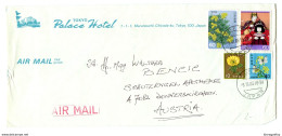 Tokyo Palace Hotel Letter Cover Posted 1985 B200725 - Brieven En Documenten