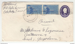 US, Postal Stationery Posted 1957 Oak Ridge To Sisak B200605 - 1941-60
