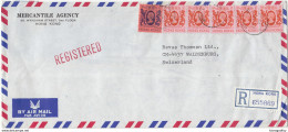 Mercantile Agency Hong Kong Company Air Mail Letter Cover Travelled Registered 1983 To Switzerland B171102 - Cartas & Documentos