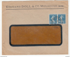 Edouard Doll & Cie Mulhouse Company Letter Cover Travelled 1922 To Switzerland B171005 - Covers & Documents