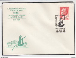Yugoslavia, 2nd Belgrade Indoors Athletic Games 1968 Illustrated Letter Cover & Pmk B180210 - Atletica