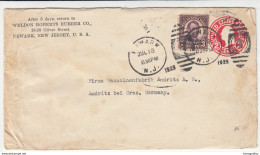 USA, Weldon Roberts Rubber Co. Postal Stationery Letter Cover Travelled 1929 Newark Pmk B180122 - 1921-40
