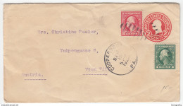 USA, Postal Stationery Letter Cover Travelled 1920 Coopersburg Pmk B180122 - 1901-20