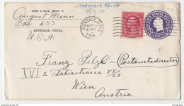 USA, Postal Stationery Letter Cover Travelled 1934 Rockdale (TX) Pmk B180122 - 1921-40