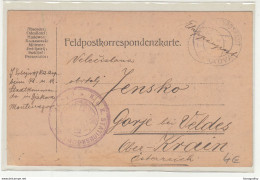 K.u.k. WW1 Feldpostkarte, Posted 1917 Ettapenpostamt Djakova To Gorje Bei Veldes B210526 - Guerre Mondiale (Première)