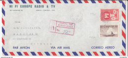 Canada, Hi Fi Europe Radio & Tv Airmail Letter Cover Registered Travelled 196? Toronto Pmk B180205 - Brieven En Documenten