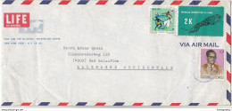 DR Congo, Life En Español Airmail Letter Cover But Travelled After 1971 B180205 - Usati