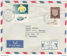 Israel, Airmail Letter Cover Registered Travelled 1970 Nablus Pmk B180201 - Cartas & Documentos