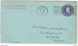 USA, Postal Stationery Letter Cover Travelled 1932 Chicago Pmk B180122 - 1921-40