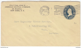 USA, American Blower Company Postal Stationery Letter Cover Travelled 1911 Hudson Term. Sta. NY Pmk B180122 - 1901-20