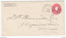 USA, D. H. Burrell & Co. Postal Stationery Letter Cover Travelled 1899 NY & Chicago Pmk To Wyandotte (MI) B180122 - ...-1900