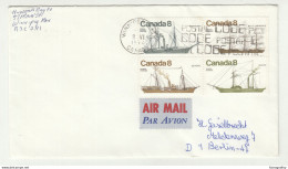 Canada Letter Cover Posted 197? To Germany - Ships Block Of Four B210120 - Andere & Zonder Classificatie
