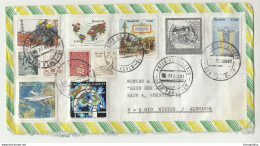 Brasil Multifranked Air Mail Letter Cover Posted 1982 To Germany - Bohmen Und Mahren Stamp On Cover B210120 - Andere & Zonder Classificatie
