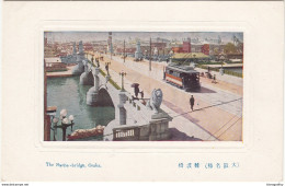 Japan, Tramway At The Nanba-bridge (Naniwa Bridge), Osaka Vintage Postcard Unused B170401 - Osaka
