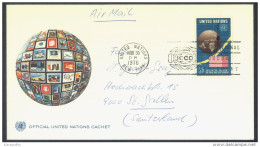 United Nations Ilustrated Letter Cover Travelled 1976 Bb150921 - Cartas & Documentos