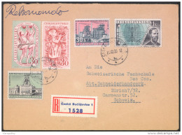 Czechoslovakia Registered Letter Cover Travelled Ceske Budejovice To Zurich 1960 Bb150921 - Lettres & Documents