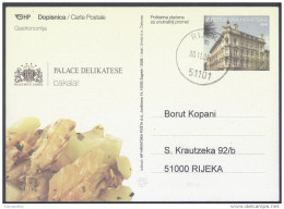 Croatia Gastronomy Hotel Palace Postal Stationery Postcard Travelled Bb160317 - Food